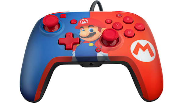 Faceoff Deluxe+ Audio Wired Controller: Power Pose Mario